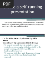 Create A Self-Running Presentation