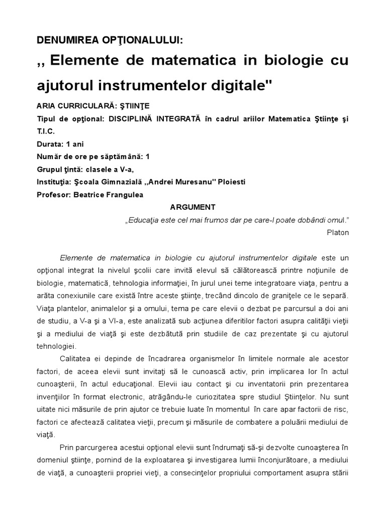 Optional - Mate Bio | PDF