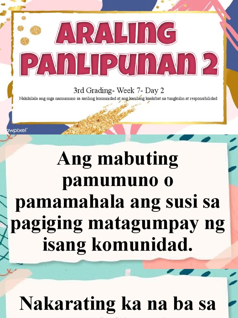 3rd Grading-Week 7 - Day 2 | PDF