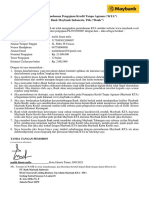 Formulir Permohonan Pengajuan Kredit Tanpa Agunan ("KTA") PT. Bank Maybank Indonesia, TBK ("Bank")