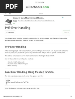 PHP Error Handling