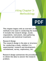 Writing Chapter 3-Methodology