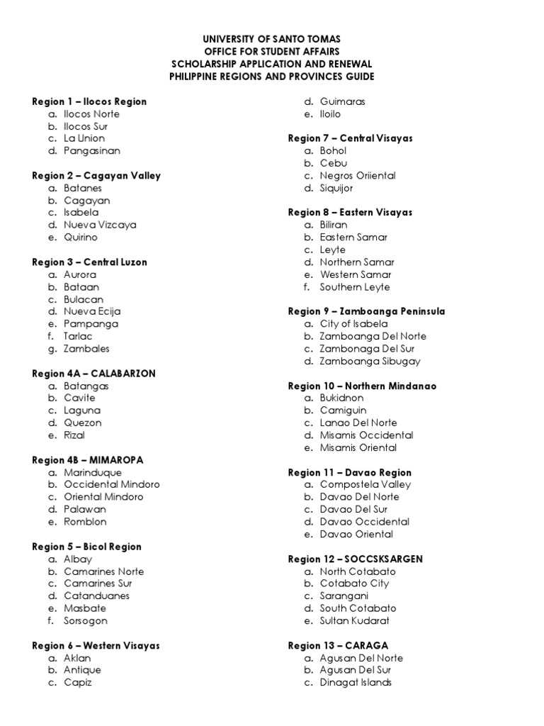 Philippine Regions and Provinces Guide | PDF | Mindanao | Philippines