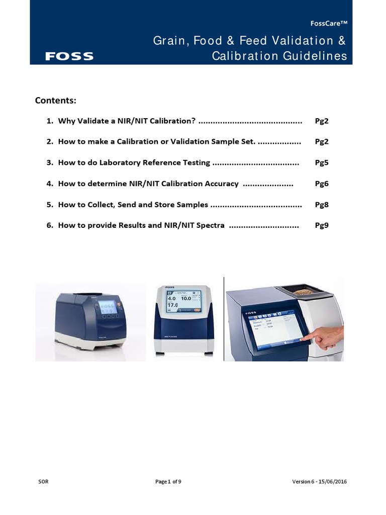 Food, Grain and Feed Validation and Calibration Guidelines V6 PDF