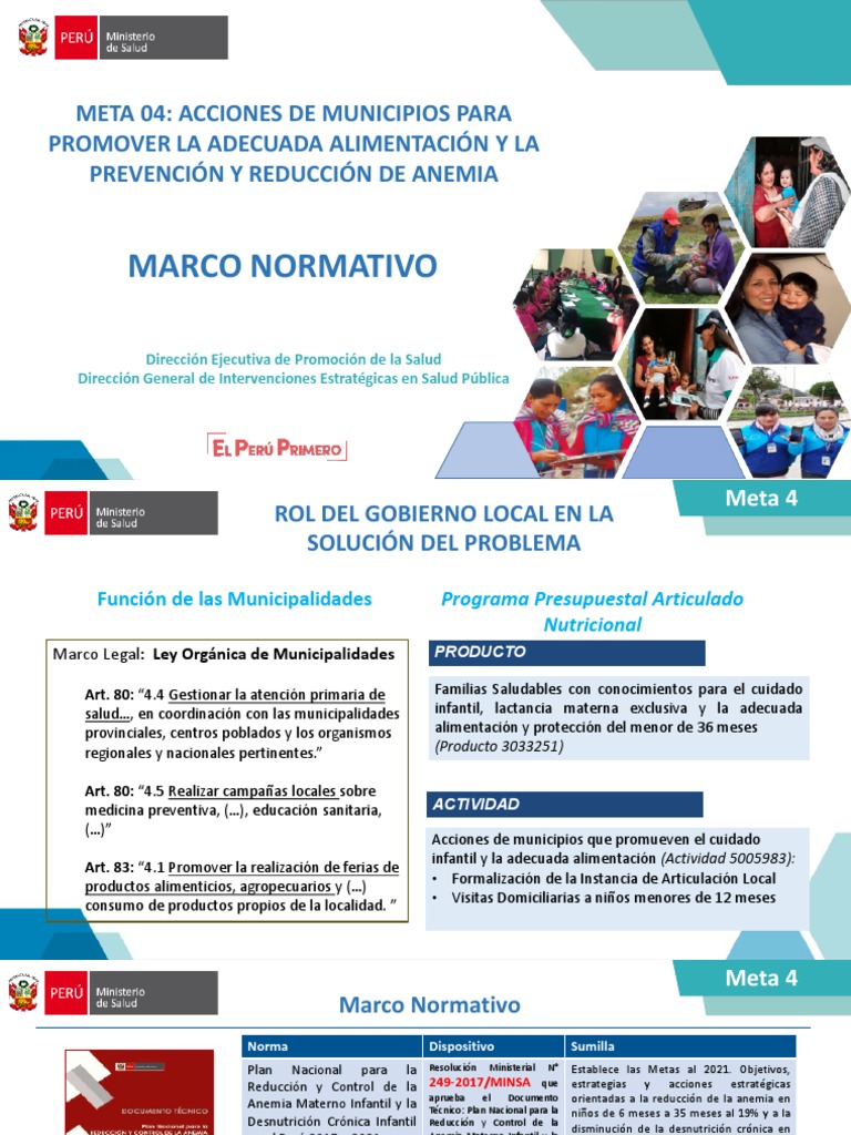 0 Marco Normativo Meta4 PDF Cuidado de la salud Nutrición
