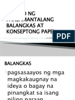 Pagbuo NG Balangkas at Konseptong Papel