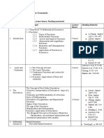 Calculus for Economists Course Overview