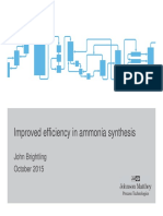 Improved Efficiency in Ammonia Synthesis: John Brightling October 2015