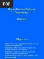 Object-Oriented Software Development - Tutorial 4