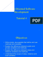 Object-Oriented Software Development - Tutorial 4