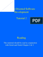 Object-Oriented Software Development - Tutorial 2