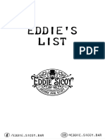 Eddie's Irish Whiskey and Scotch List