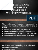 Statistics and Probability Quarter 3 Written Work #4