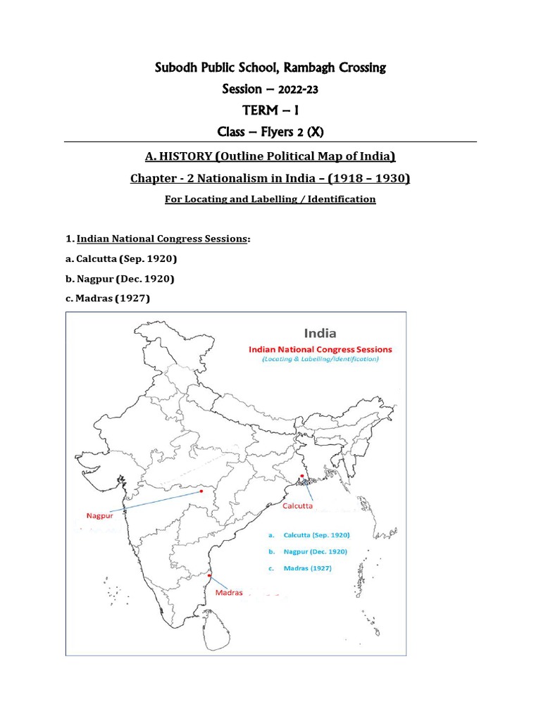 Class 11 Map Work PDF - 1710654462