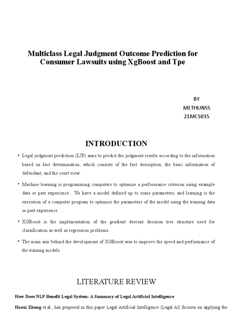 Legal Judgment Prediction with XGBoost | PDF | Artificial Intelligence ...