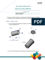 Ejercicios de SolidWorks para diseño mecánico
