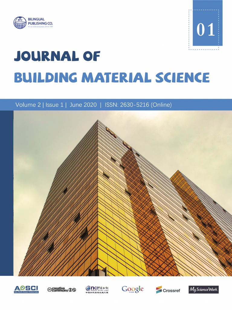 Journal Of Building Material Science Vol 2 Iss 1 June 2020 Pdf