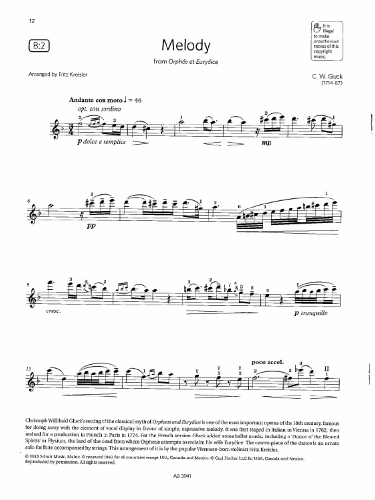 Gluck Melodie | PDF