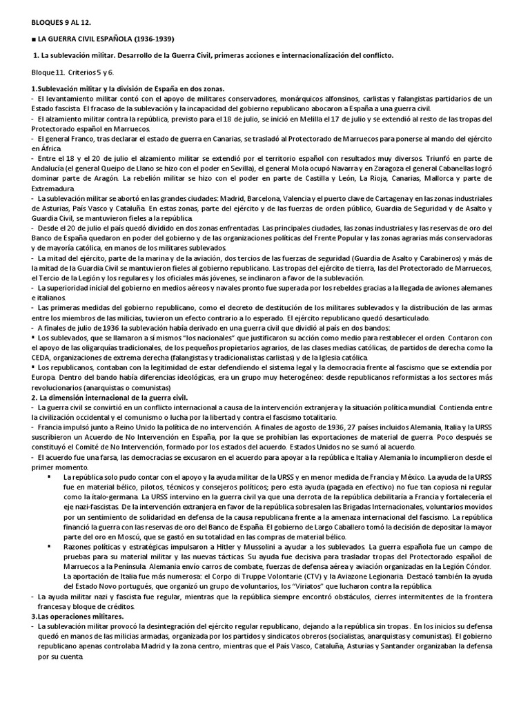 Ep grafe 27 1 la sublevaci n militar desarrollo de la guerra civil