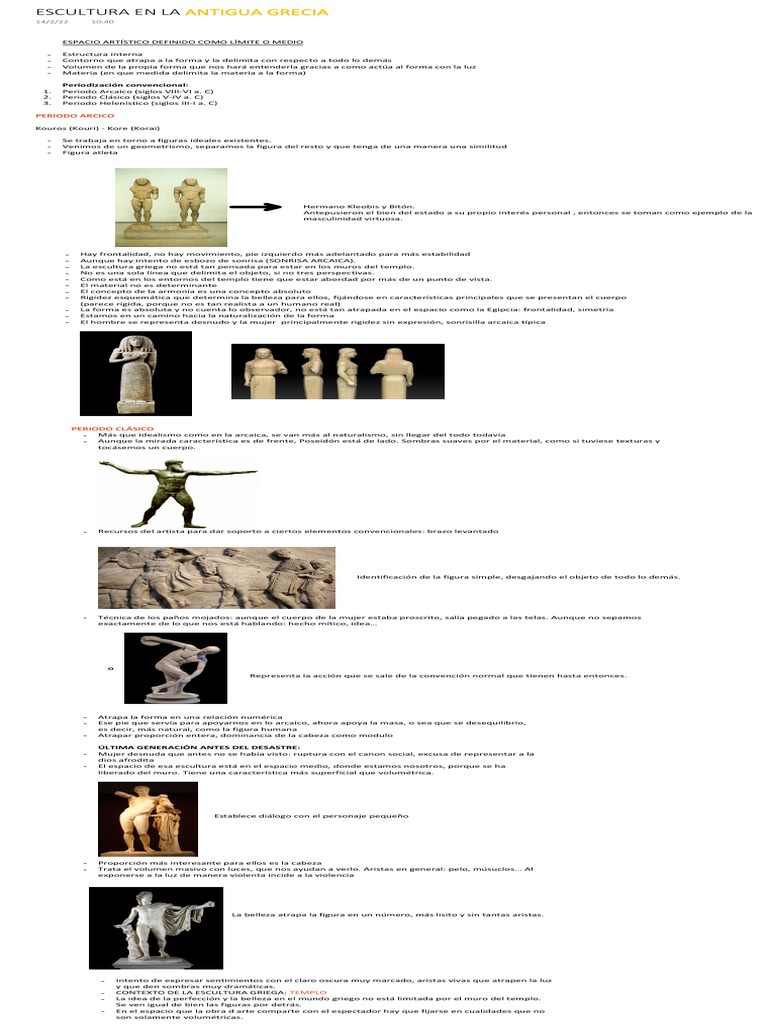 3 Escultura en La Antigua Grecia | PDF | Escultura