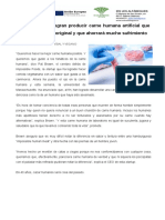 Unos Científicos Logran Producir Carne Humana Artificial Que Sabe Casi Como La Original y Que Ahorrará Mucho Sufrimiento