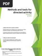 Methods and Tools For Directed Activity: Presented by R Harish