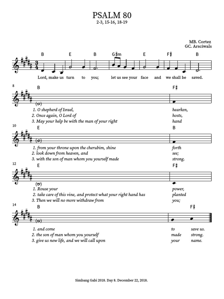 Psalm 80 Amplified