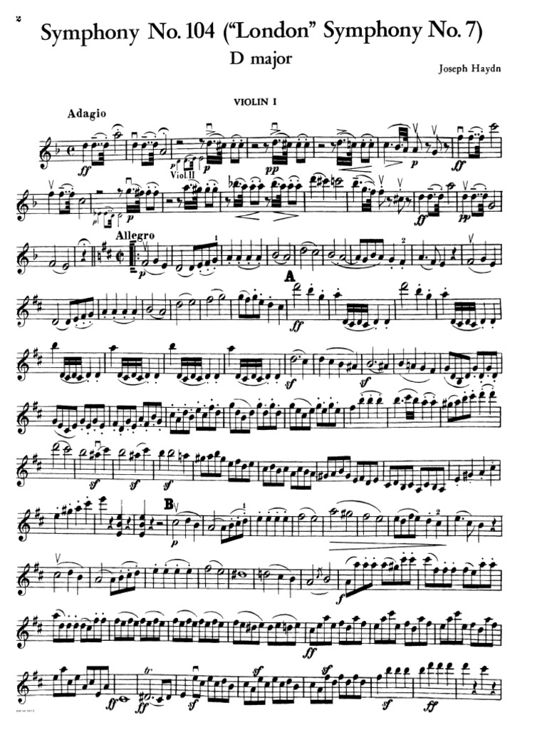 Haydn Sinfonía 104 PDF