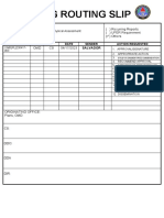 Request for Medical Assessment Routing Slip