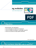 Designing Websites: Lesson 1: Basic Styling Using CSS