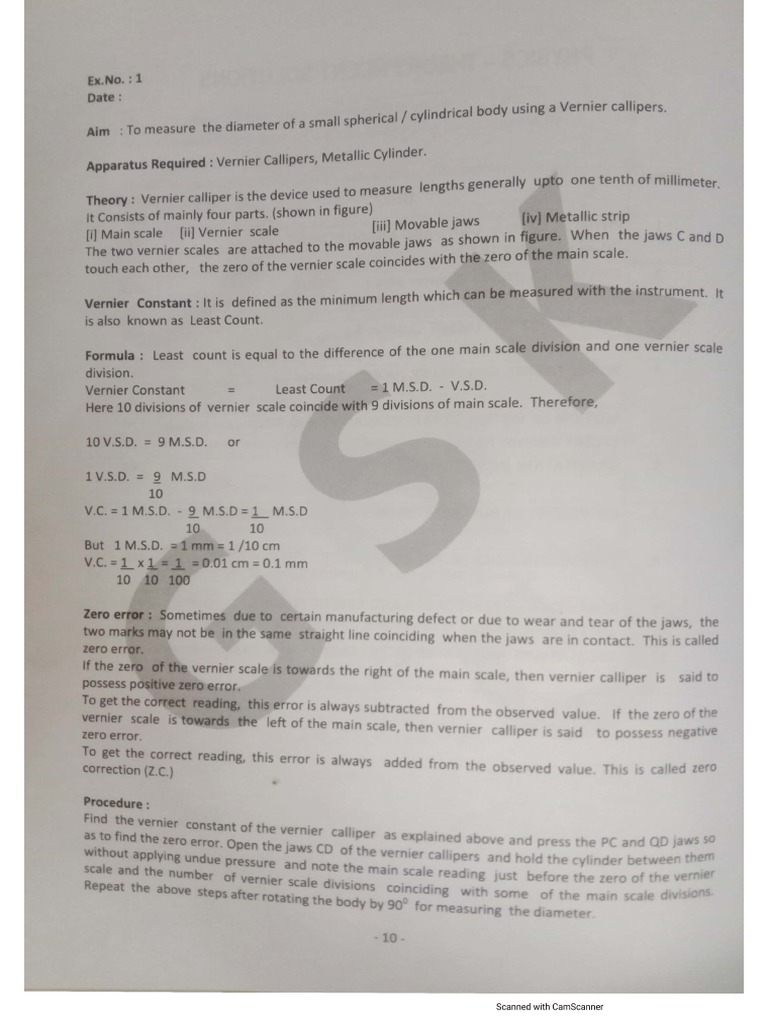 Lap Manual Physics Class 11 PDF