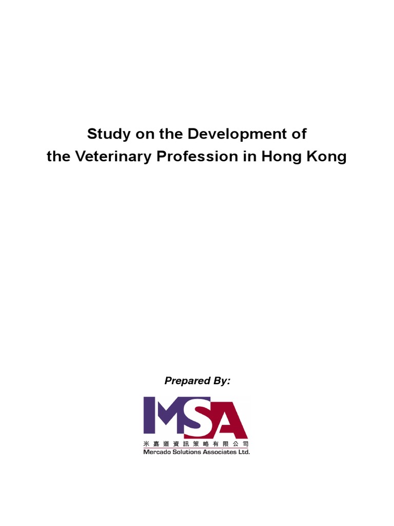 Study On The Development of The Veterinary Profession in Hong Kong