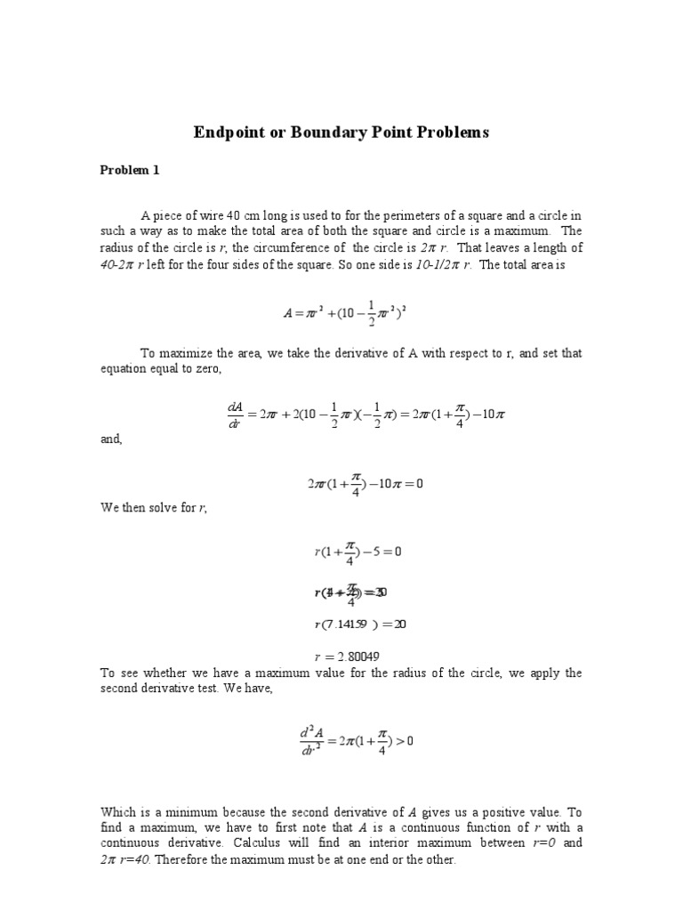 Maximizing Areas with Boundary Points | PDF | Science & Mathematics