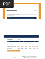 Net Present Value (NPV) Template: Strictly Confidential