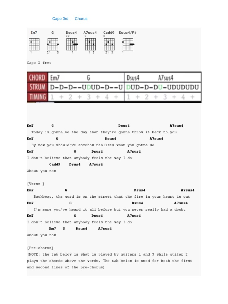 Wonderwall | PDF | Song Structure | Songs