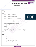 Chemistry Paper - JEE Main 2019: Na Na So G Na