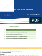 MODULE 14: Etablir Un Bilan Énergétique