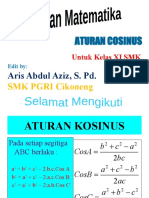 Aturan Cosinus: Untuk Kelas XI SMK Semester 3