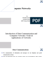 1 Introduction of Data Communication and Computer Networks Goals Applications of Networks
