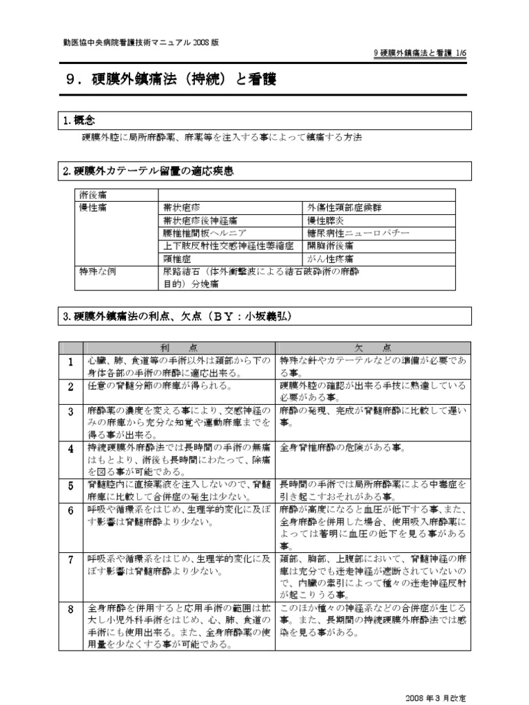 9 硬膜外鎮痛法08 | PDF