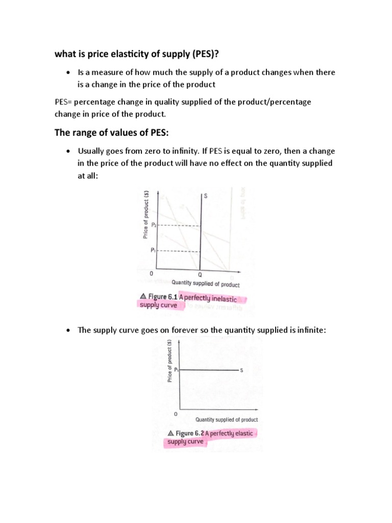 Price Elasticity of Supply | PDF