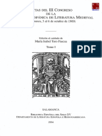 Actas Del I I I Congreso de La Asociación Hispánica de Literatura Medieval (Salamanca, 3 Al 6 de Octubre de 1989)