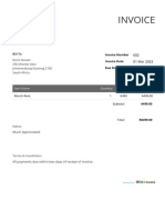 March Rent Invoice 602 