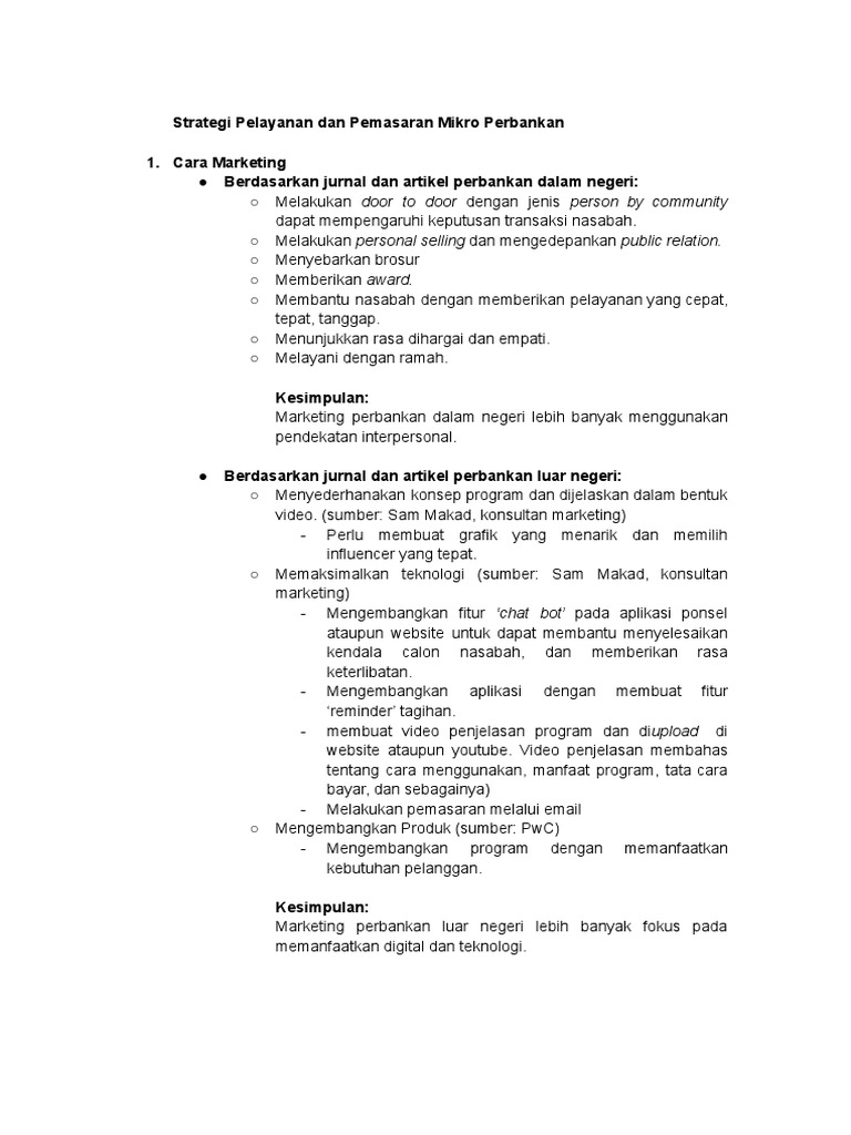 Pemasaran Perbankan: Strategi untuk Meningkatkan Pesat