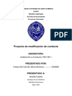 Proyecto de Modificación de Conducta: Asignatura