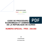 Code de Procedure Civile Economique Et Administrative de La Republique de Guinee