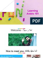 Learn Arabic Numbers and Pronouns