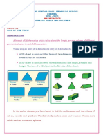 Mathematics: Srimathi Sundaravalli Memorial School Chennai 2020 - 2021 Surface Areas and Volumes