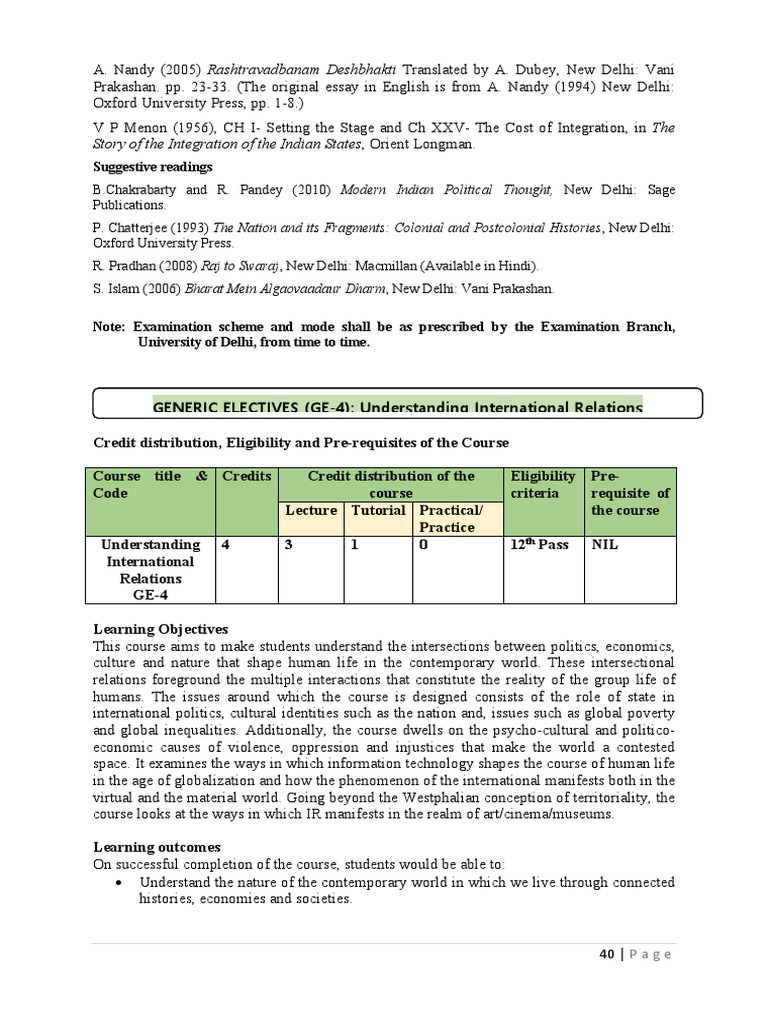 Understanding International Relations GE-4 | PDF | Globalization