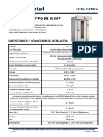 Horno Rotativo Fe Ii-567: Ficha Tecnica